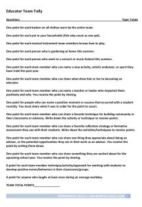 Reflection and Groupwork